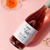 Het manuscript bewaart de datum sparkling wijnetiket