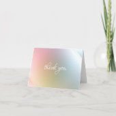 Het manuscript Dank u Moderne Abstracte Kleurrijke Bedankkaart (Voorkant)