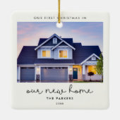 Het manuscript Eerste Kerstmis van de klap in ons  Keramisch Ornament (Achterkant)