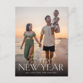 Het manuscript en Sans Vast nieuw Jaren Briefkaart