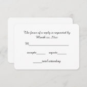 Het Manuscript RSVP van de Kaarten van de reactie (Voorkant / Achterkant)