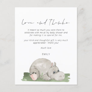 Het Manuscript van de begroting Hippo Baby shower 