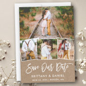 Het Manuscript van de borstel 4 Foto bewaart Onze Save The Date
