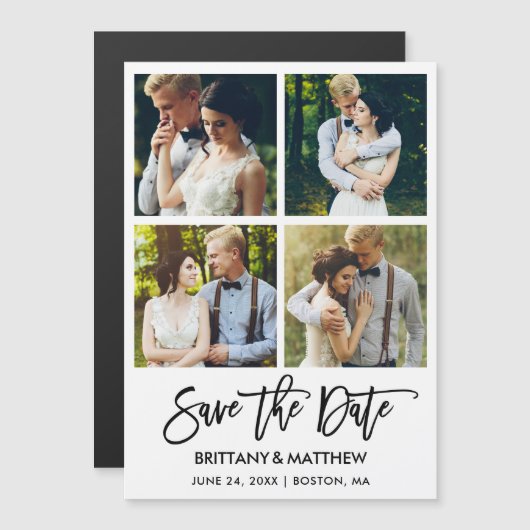 Het Manuscript van de borstel 4 Foto's Magnetisch (Voorkant / Achterkant)