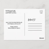 Het Manuscript van de borstel Prettige feestdagen Briefkaart (Achterkant)