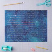 Het Manuscript van de iriserende op Blauwe Decoupa Tissuepapier (Craft)