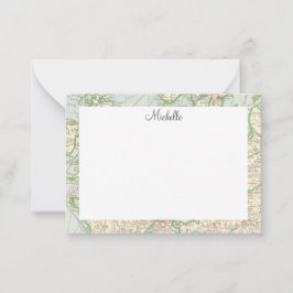 Het Manuscript van de Kaart Personaliseerde Notitiekaartje