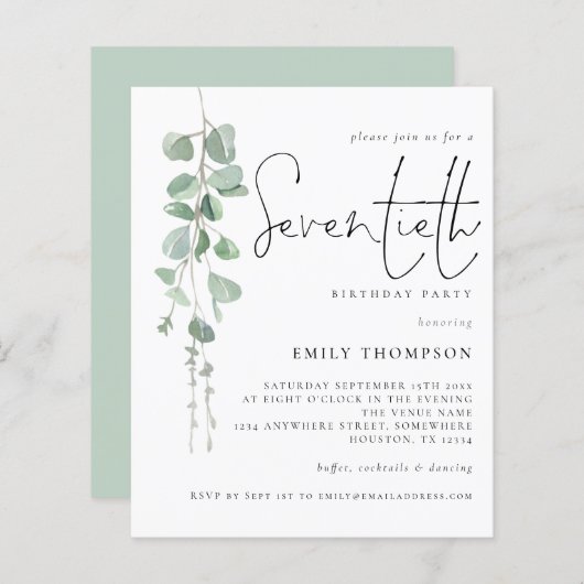 Het Manuscript van Eucalyptus van de begroting 70t (Voorkant / Achterkant)