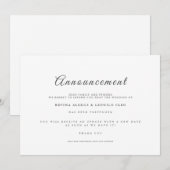 Het Manuscript van GV van het huwelijk annuleert d Kaart (Voorkant / Achterkant)