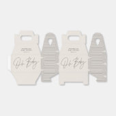 Het manuscript van het baby shower moderne zwarte  bedankdoosjes (Uitgevouwen)