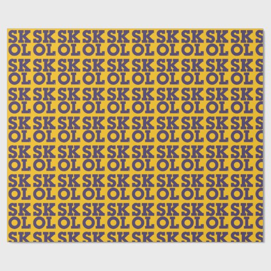 Het Manuscript van het blok "SKOL" - het Verpakken Cadeaupapier (Vlak)