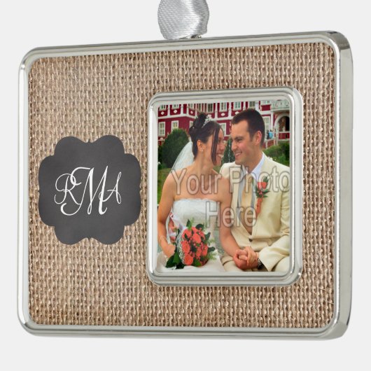 Het Manuscript van het Chalkboard van de overlappi Verzilverd Kader Ornament (Links)