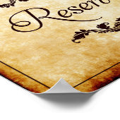 Het Manuscript van het perkament Gereserveerd Teke Poster (Hoek)