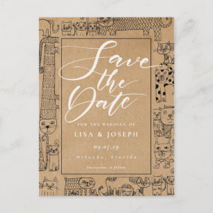 Het Manuscript van Kraft van de katten Rustic spar Briefkaart