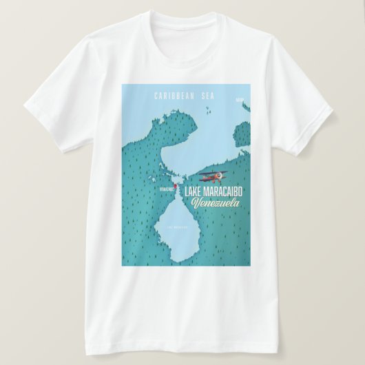 Het Maracaibo-meer in Venezuela. T-shirt (Design voorkant)