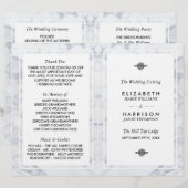 Het Marble Wedding Bi-voudig Programma van Elegan (Voorkant / Achterkant)