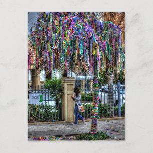 Het Mardi Gras Bead Tree Briefkaart