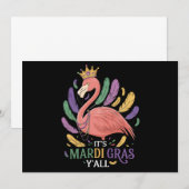 Het Mardi Gras Y'all Flamingo kostuum Kaart (Voorkant / Achterkant)