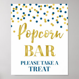 Het marineblauwe Gouden Teken van de Bar van de Poster