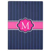 Het marineblauwe Monogram van de Douane van Klembord (Achterkant)