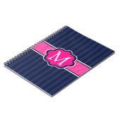 Het marineblauwe Monogram van de Douane van Notitieboek (Linkerzijde)