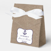 Het marinesanker op het Collectie van de Burlap Be Bedankdoosjes (Voorkant Zijde)