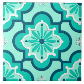 Het Marokkaanse Tile Pattern, Aqua en Turquoise Tegeltje (Voorkant)