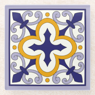 Het Marokkaanse Tiles Pattern #2 Glazen Onderzetter