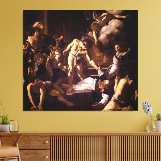 Het martelaarschap van Saint Matthew door Caravagg Canvas Afdruk (Insitu (Woonkamer))