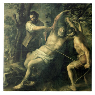 Het martelaarschap van St. Bartholomew 2 Tegeltje