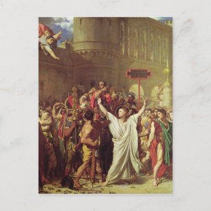 Het martelaarschap van St. Symphorien, 1834 Briefkaart
