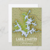 Het Martin Alabama Travel kaart. (Voorkant / Achterkant)