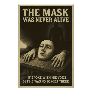 Het masker was nooit levend - een fluisteraar in d perfect poster