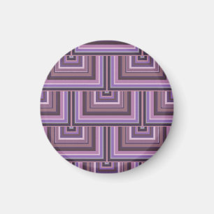 Het mauve patroon van strepen vierkante schalen magneet
