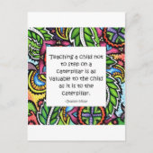 Het medeleven wordt onderwezen briefkaart (Voorkant)