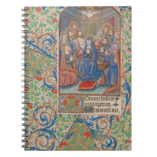 Het medieval van de Pentecost verlichte Manuscript Notitieboek