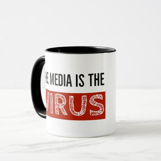 Het medium is het virus mok (Voorkant links)