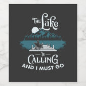 Het meer belt wijn etiket (Enkel label)