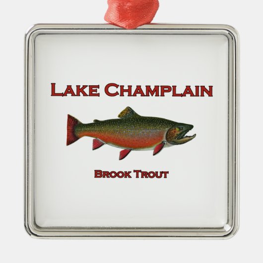 Het meer ChamPlain Vist Brook Trout Metalen Ornament (Voorkant)