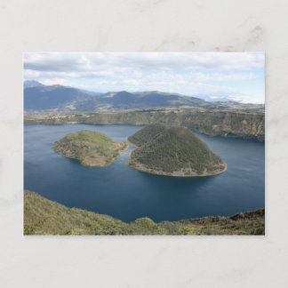 Het meer Cuicocha - een vulkanisch meer van krater Briefkaart