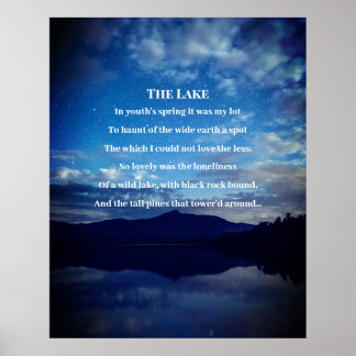 Het meer Edgar Allan Poe gedicht Poster