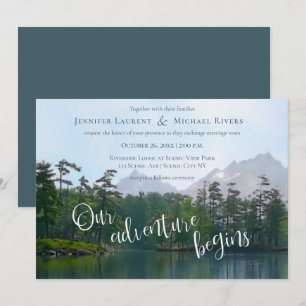 Het meer in de bergen begint ons avontuur met de b kaart