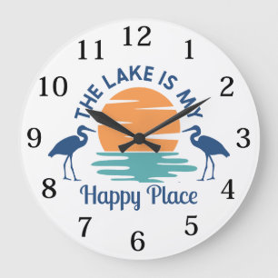 Het meer is mijn gelukkige plek grote klok