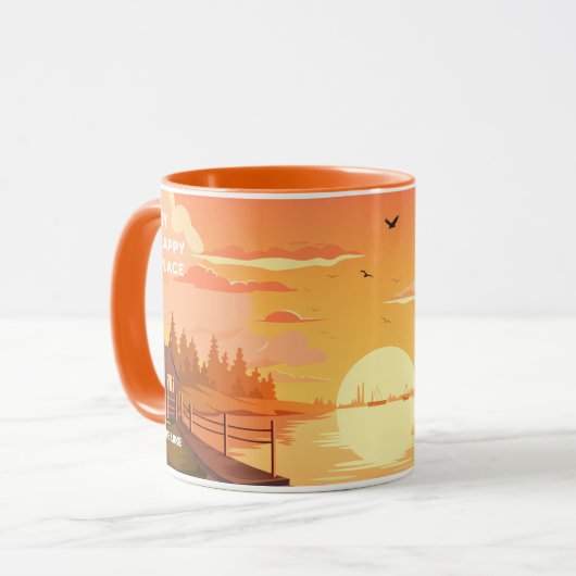 Het meer is mijn gelukkige plek mok (Voorkant links)