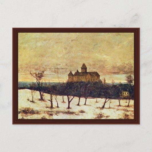 Het meer Neuchâtel van Courbet Gustave Briefkaart (Voorkant)