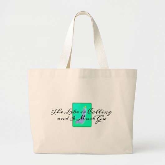 Het meer roept dat ik moet gaan grote tote bag (Voorkant)