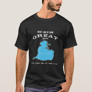 Het meer St Clair Vist het verzorgen van de Michig T-shirt