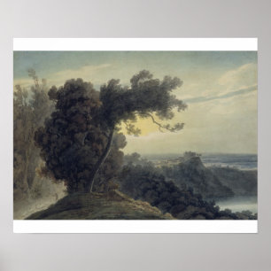 Het meer van Albano en Castle Gandolfo, c.1783-85 Poster