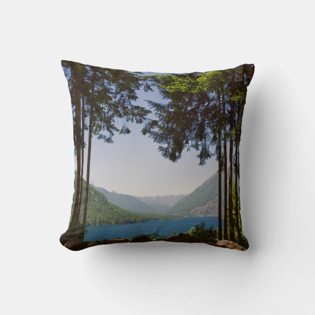 Het meer van Cushman in Summer Pillow Kussen (Voorkant)