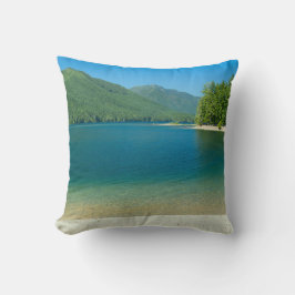 Het meer van Cushman-strand in Summer Pillow Kussen